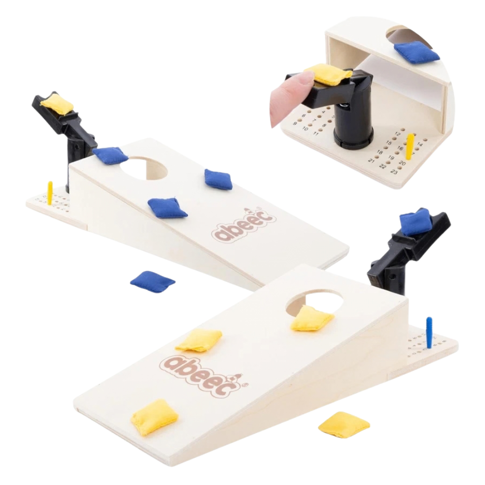 abeec Tabletop Cornhole Game Indoor Mini Bean Bag Toss Toy