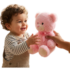 Pink Teddy Bear Plush Toy 28cm Stuffed Animal Cuddly Gift for Baby Girls Boys 11 Inch Toy