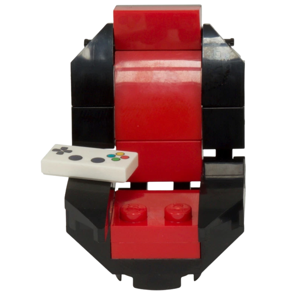 LEGO Red Gaming Chair with Printed Gamepad Tile Gamer Room Accessory