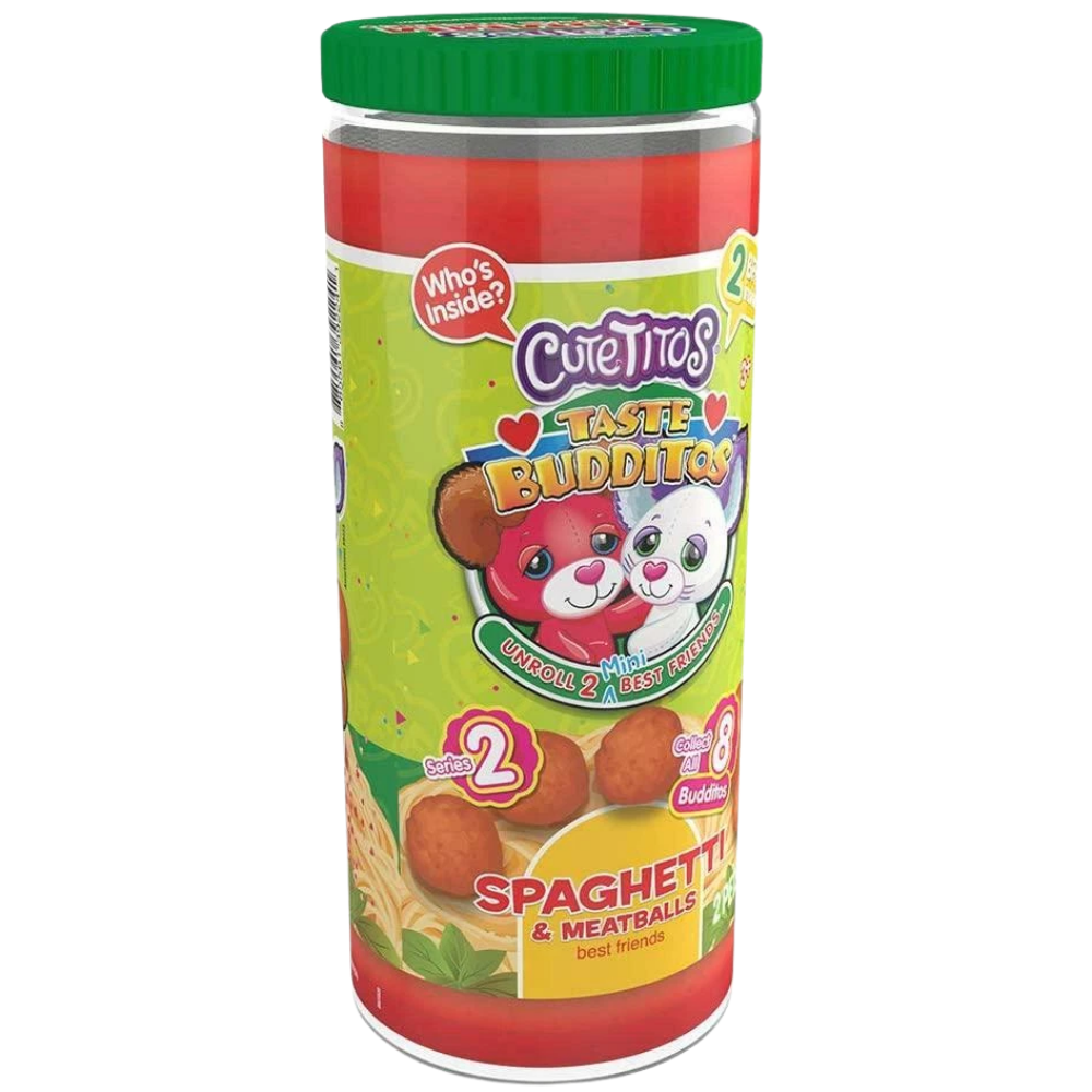 Cutetitos Taste Budditos 2-Pack Soft Cuddly Plush Toys Spaghetti Meatballs Food Pairing Teddies