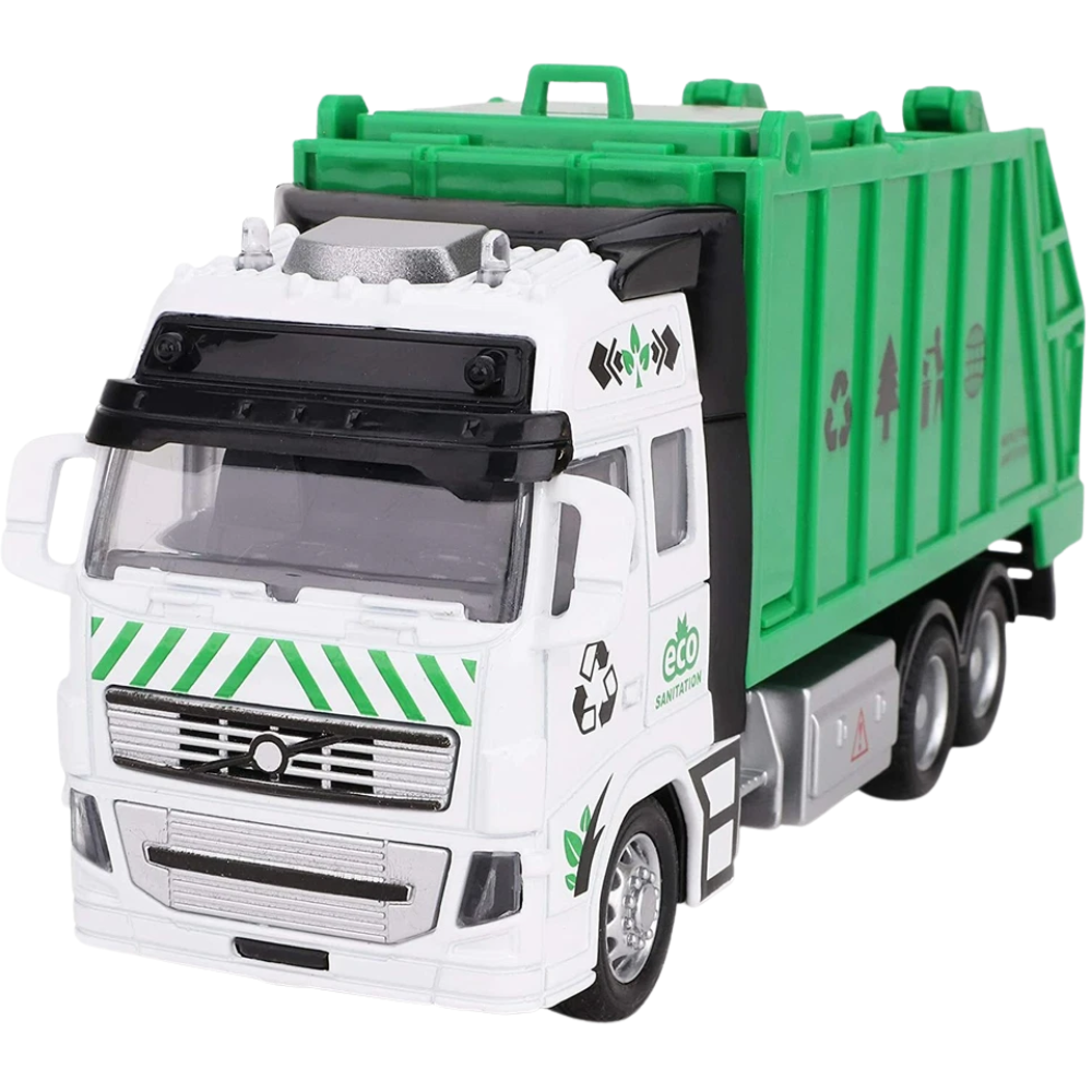 Toyland® 21cm Die Cast Pull Back Green Bin Lorry Es528-Binlorry-Tl Toy Truck for Kids