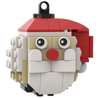 Lego Santa Christmas Bauble Decoration Custom Model Made with Genuine Lego Bricks Holiday Ornament