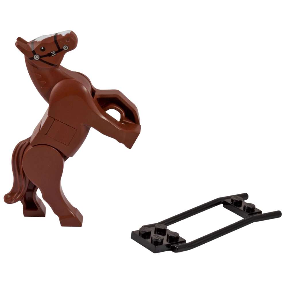 Lego Brown Horse with Hitching Attachment Brand New Parts Packed in Zip-Lock Bag City 4+