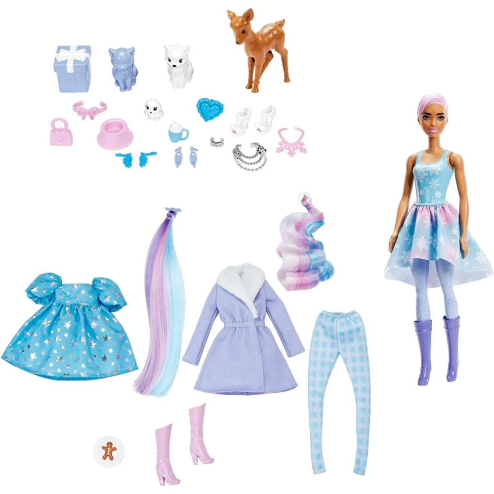 Barbie Color Reveal Advent Calendar Doll 25 Surprises Christmas Toy Set