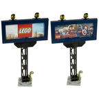 LEGO Billboard Advertisement Sign with 7 Inserts Custom Kit