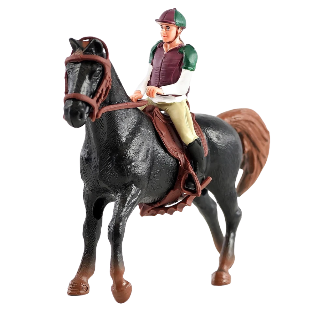 Horse Rider Playset with Accessories Stable Fences & Equestrian Farm Toy Set