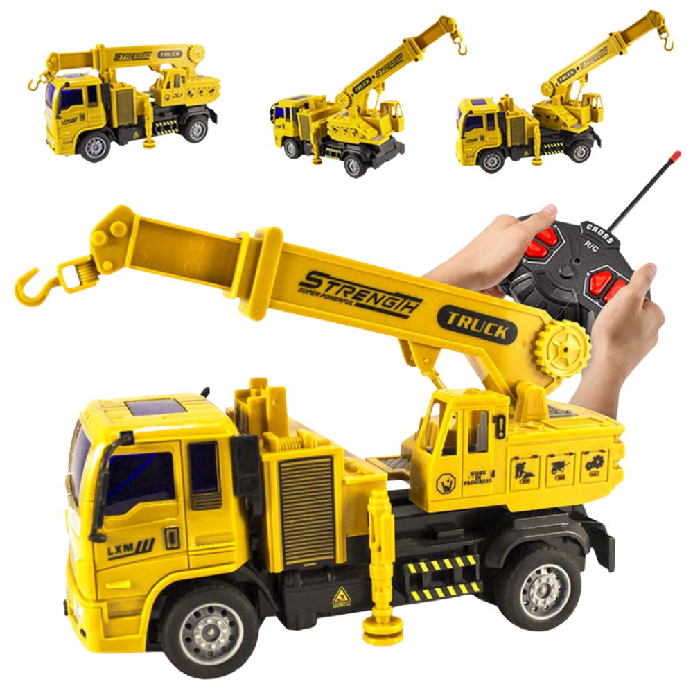 Rc Excavator Truck Remote Control Construction Vehicle Toy for Kids Battery Powered Gift