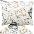 Baby Blanket and Pillow Set Jungle Giraffe Waffle Cotton Bedding for Crib and Pram