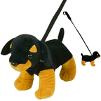 Standing Plush Dog Toy with Lead & Harness 30cm Soft Stuffed Puppy Kids Gift