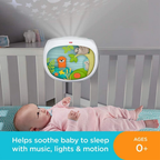 Fisher-Price Settle & Sleep Projection Soother Music Lights Moving Animals Baby Crib Newborn