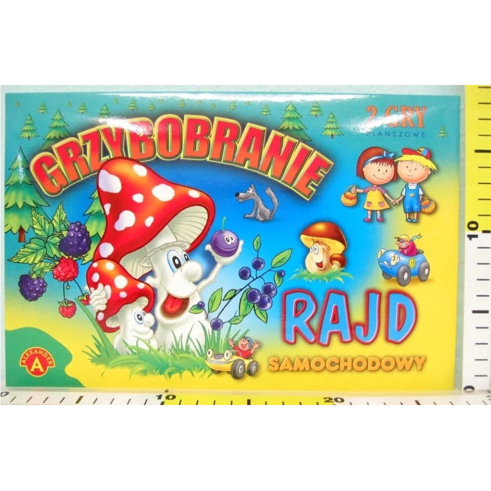 Grzybobranie and Car Rally 2-In-1 Polish Family Board Game for Kids and Adults Party Fun