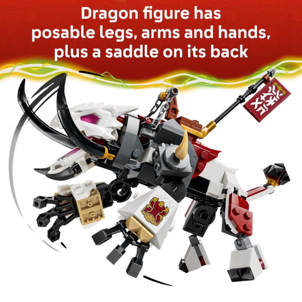 Lego Ninjago Zilvar and Grimtak Dragon Beast Battle Set Nya Kai Minifigures