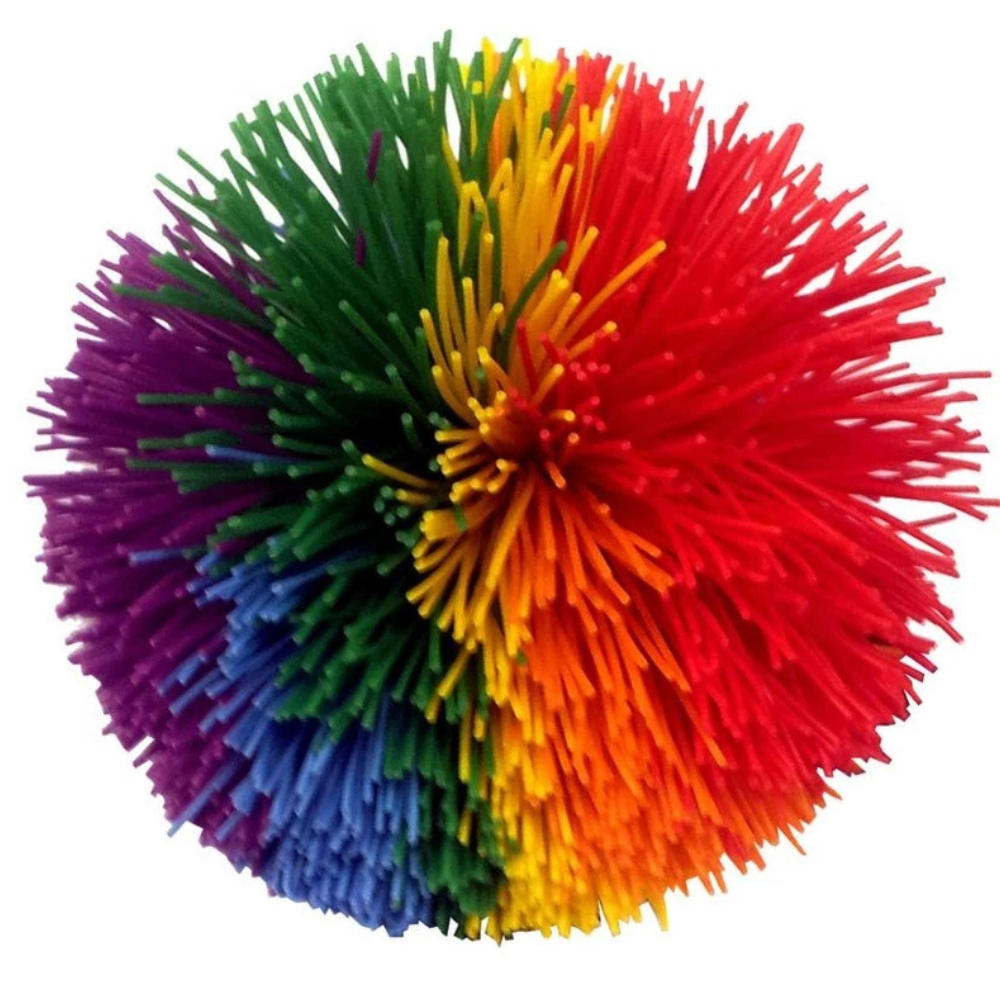 Sensory Koosh Style Ball Large 10cm Weighted Rubber Filament Tactile No Bounce Toy
