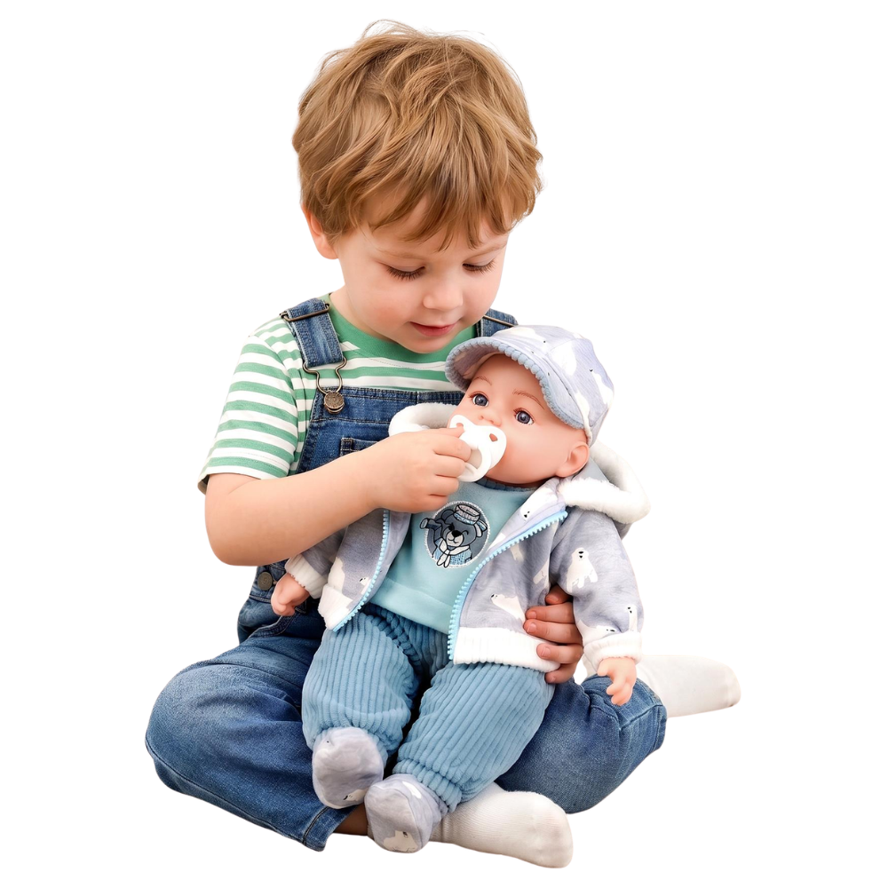 BiBi Doll 18" Soft Body Interactive Baby Doll or 2-Pack Doll Clothes Set Choose