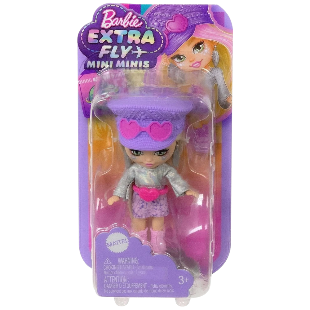 Barbie Extra Fly Mini Minis Travel Doll Festival Fashion Accessories Set for Kids