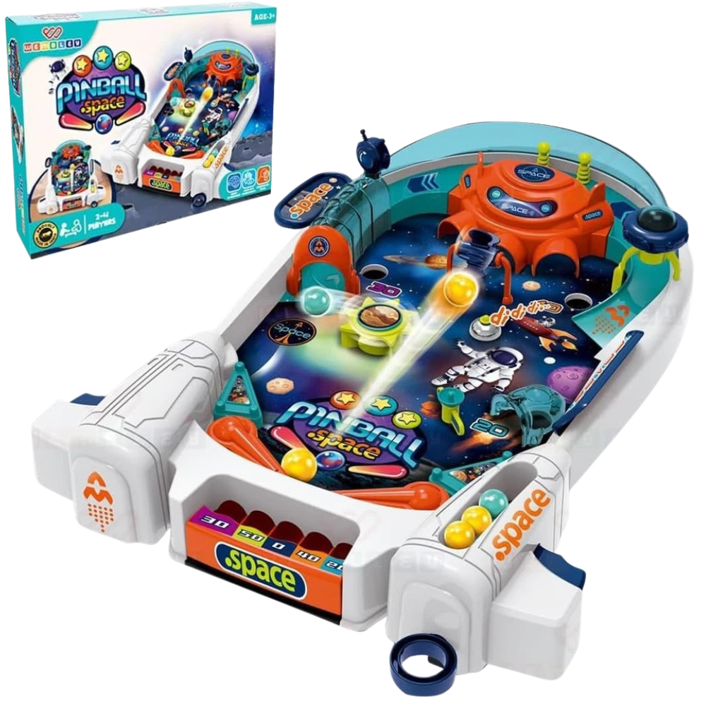 Mini Pinball Machine Arcade Tabletop Game Plastic Kids Adults Portable Toy