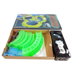 Glow in the Dark Stunt Loop Race Track Set 25 Pcs Rc Remote Control Car with Light Kids Toy 6+