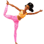 Barbie Made to Move Fashion Doll Brunette 22 Points Articulation Sports Top Yoga Pants New