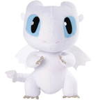 DreamWorks Dragons Light Fury Squeeze & Growl Plush Toy With Sounds 10 Inch