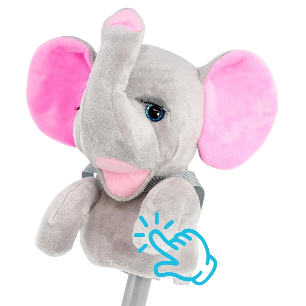 Kids Elephant Hobby Horse Toy with Sounds Children Ride-On Horse Toy for Girls & Boys