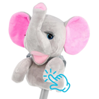Kids Elephant Hobby Horse Toy with Sounds Children Ride-On Horse Toy for Girls & Boys