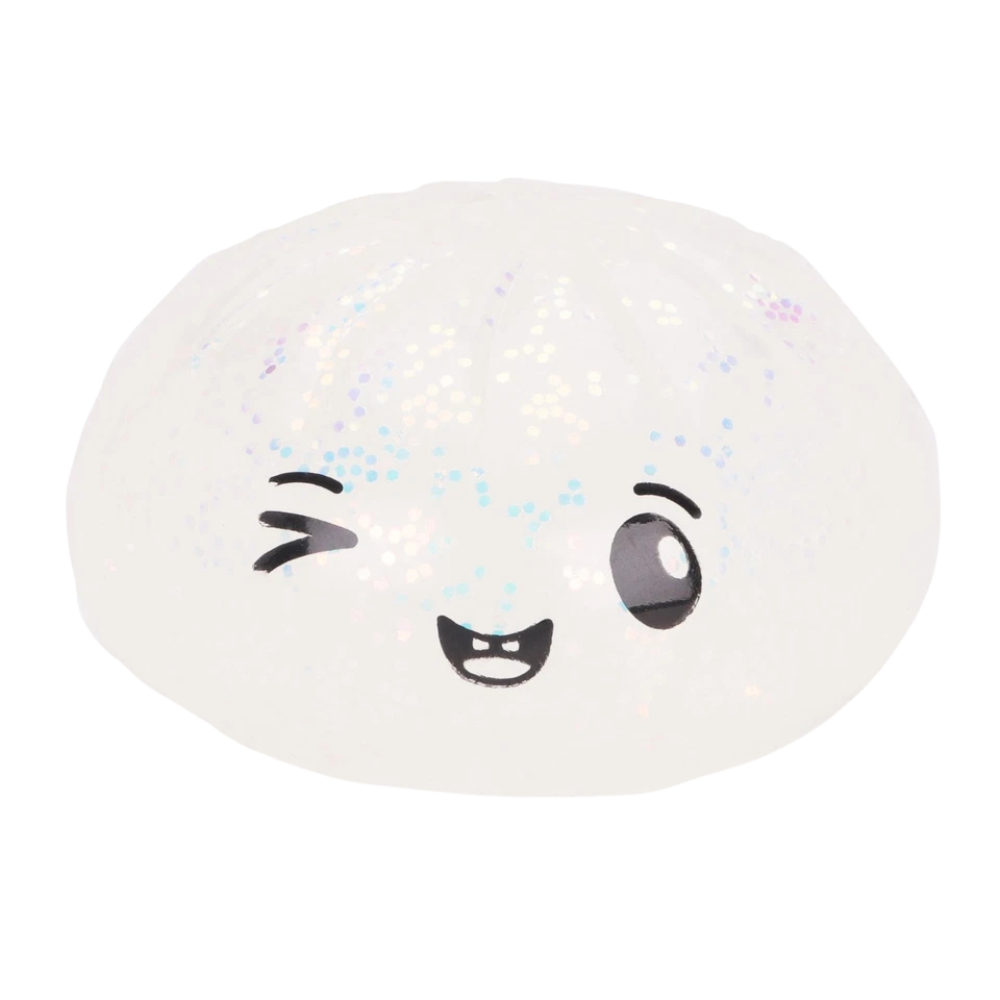 Toyland® Iridescent Glitter Squishy Bao Dumpling Fidget Toy with Reusable Steamer Box Ages 3+