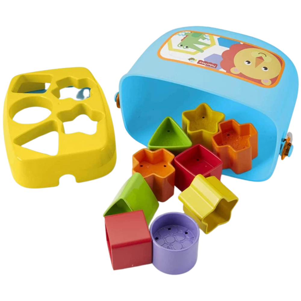 Fisher-Price Baby's First Blocks 10 Piece Shape Sorting Stacking Bucket Toy Baby 6M+