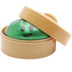 Toyland® Shiny Green Squishy Bao Dumpling Fidget Toy with Reusable Steamer Box – Sensory Squeeze Toy Ages 3+