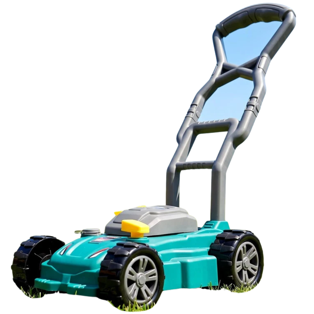 Toy Lawn Mower for Kids Garden Outdoor Play Tool with Lights Sounds & Role Play Fun