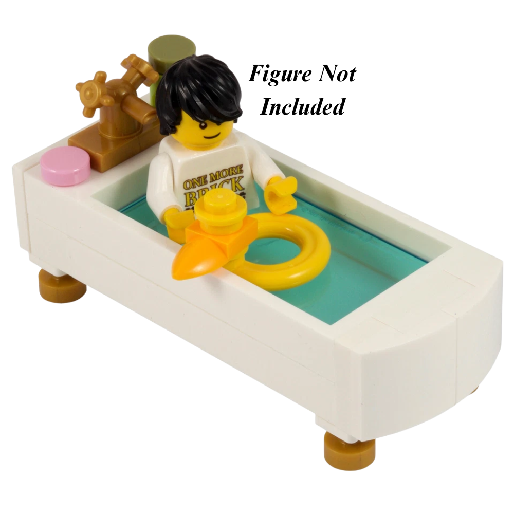 LEGO Bathroom Bath Tub with Rubber Duck Shampoo Soap Accessories City MOC Set Genuine