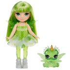 Rainbow High Littles Emerald Hunter Fantasy Fairy Doll with Green Hair, Dragon Pet and Wings
