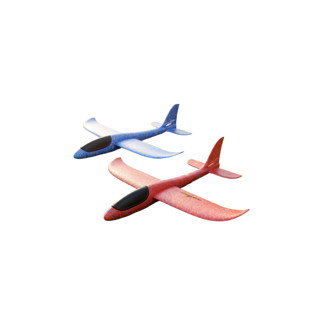 Set of 2 Large Foam Glider Planes 18.5 Inch Kids Outdoor Flying Aeroplane Toy Children