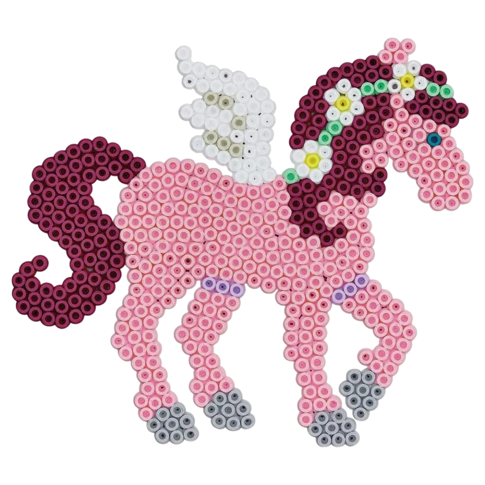 Hama Beads Fantasy Horses Hanging Box Unicorn & Pegasus Creative Craft Set for Kids Ages 5+