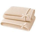 Moses Basket Bedding Set with Padded Liner Cream Waffle Soft Baby Nursery Bedding