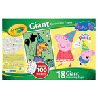 Crayola Peppa Pig Giant Colouring Pages & 100 Stickers Set Ages 3+