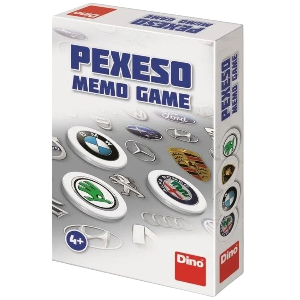 Dino Toys Car Brands Memory Memo Game, Matching Board Game for Kids Aged 4+, Gift