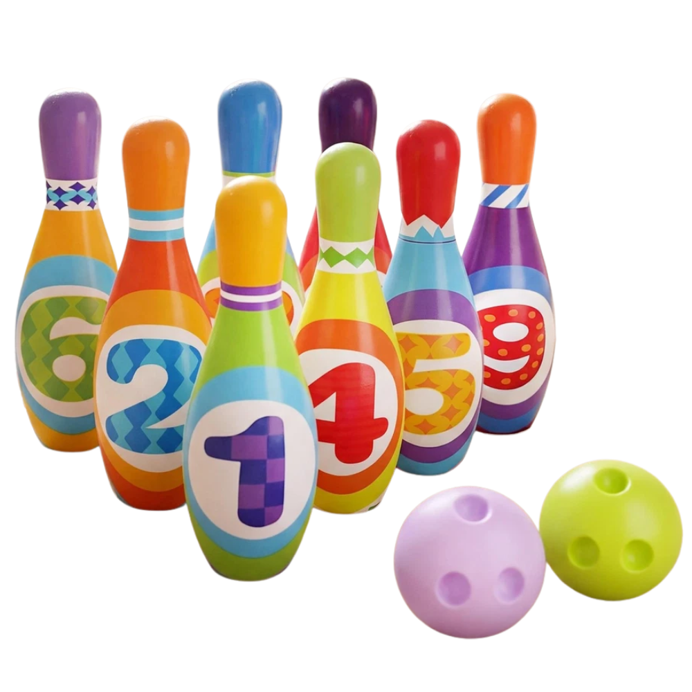 Dinosaur Bowling Set for Children Plastic Skittles Game Carnival Educational Indoor Toy Fun