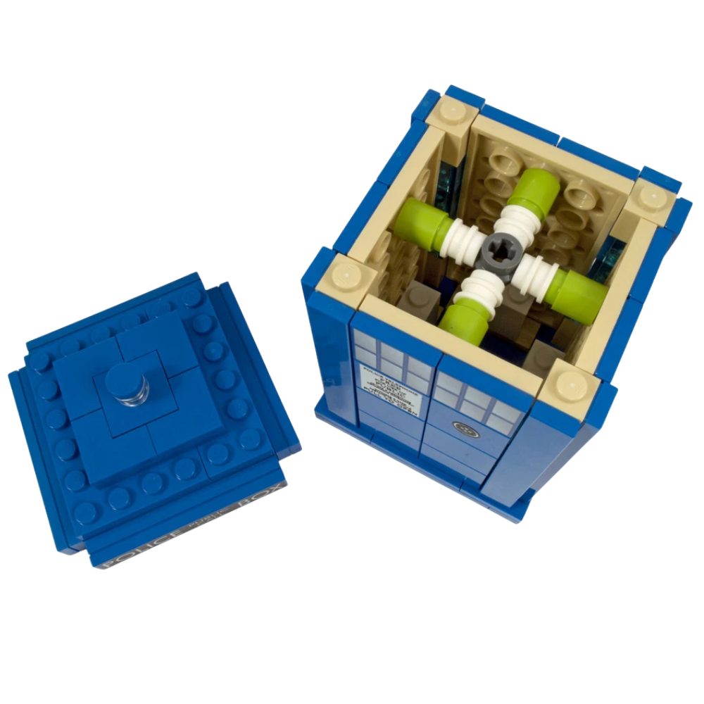 Doctor Who TARDIS Police Box Custom Building Kit with 148 Genuine LEGO Bricks & Guide