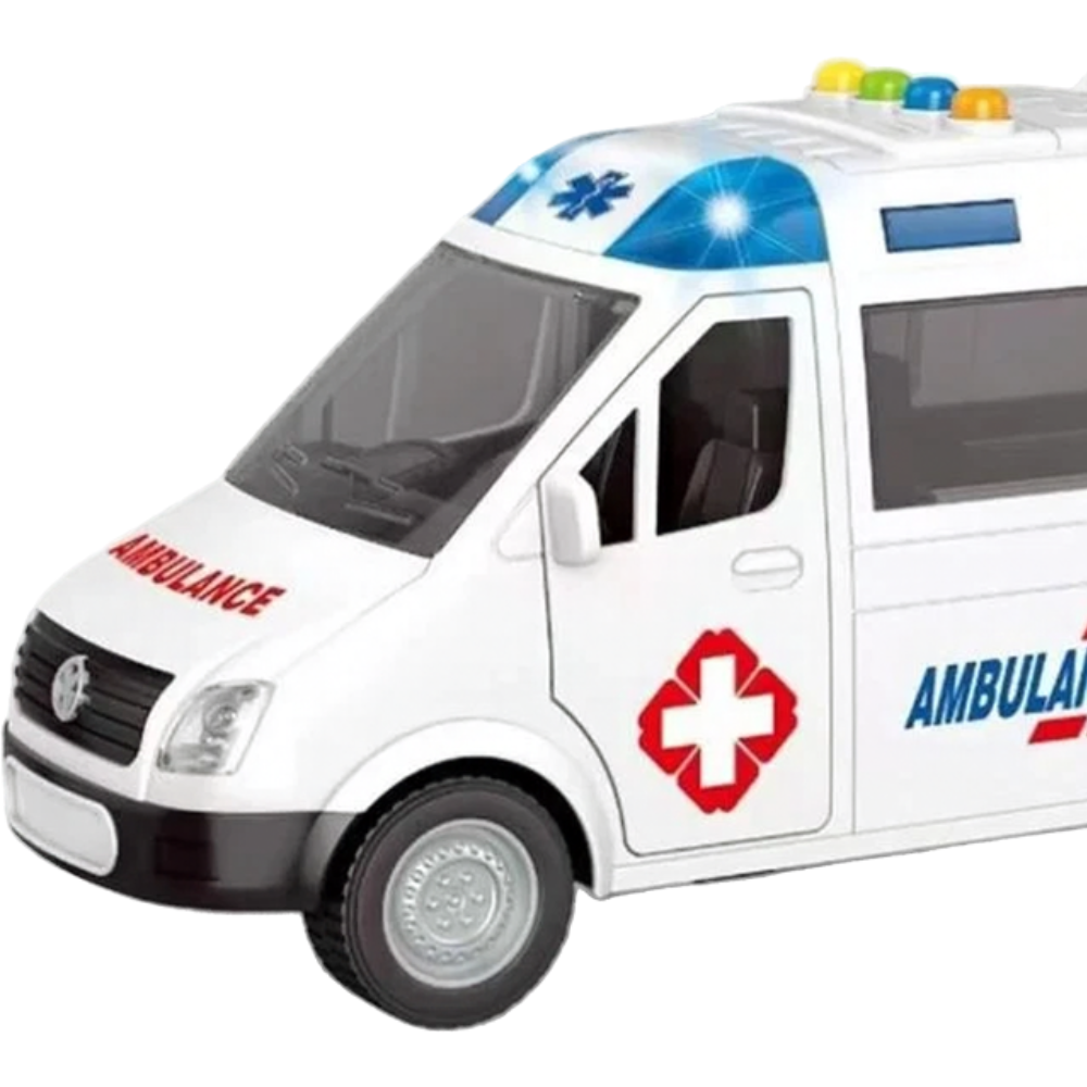 Ambulance Car Toy 1:16 Scale Emergency Rescue Vehicle with Lights and Sounds