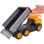 Toyland Set of 2 Construction Trucks, 1:16 Scale Dump Truck & Skid Steer with Moveable Wheels & Parts