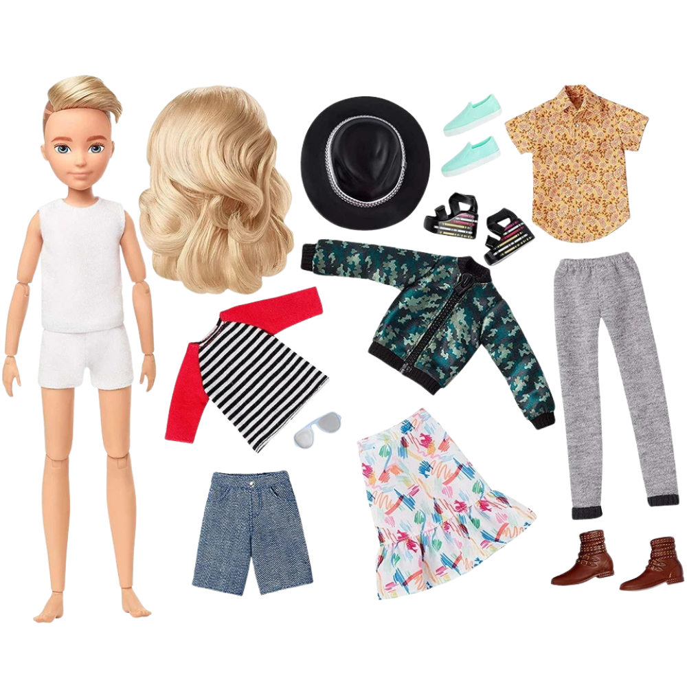 Barbie Creatable World Deluxe Customisable Character Doll Kit with Accessories Ggt67 Toy Set