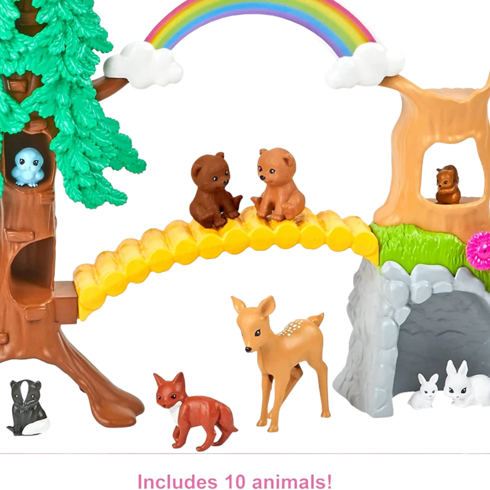 Barbie Wilderness Explorer Doll 10 Animals Wildlife Guide Playset Accessories Mattel