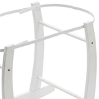 White Moses Basket Rocking Stand Wooden Pine Baby Cradle Stand for Wicker Baskets