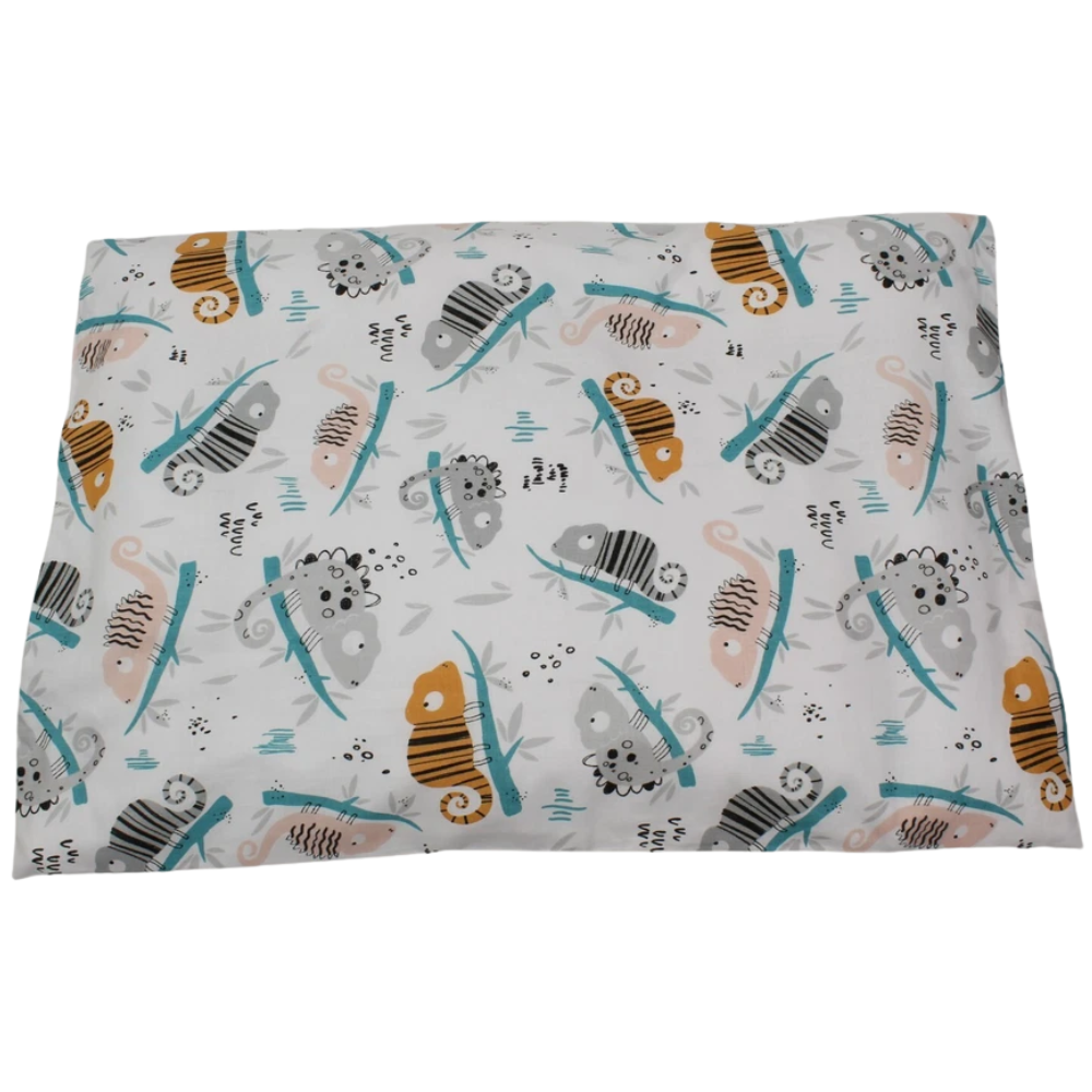 Baby Pillowcase 40x60cm 100% Cotton Zipped Pillow Cover Jungle Floral Print