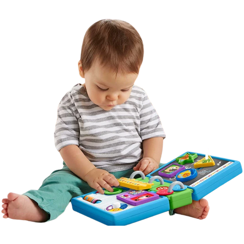 Fisher Price Laugh Learn 123 Schoolbook Electronic Activity Toy Lights Music Baby Learning