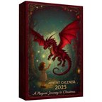 2026 Dragon Advent Calendar Box with 24 Acrylic Christmas Tree Ornaments for Xmas Holiday Decor