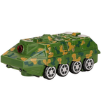 Pebble Hug Mini Military Tank Toy Car with Lights Movable Rocket Sounds for Kids