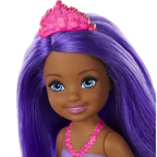 Barbie Chelsea Dreamtopia Purple Mermaid Doll 15cm with Glitter Tail Fantasy Kids Toy