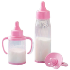 Bibi Doll Magic Milk Bottles Dummy Set 3pc Feeding Accessories Toy Girls Boys Baby Doll