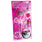 Kids Girls Princess Beauty Jewelry Set Earring Crown Necklace Role Play Dress Up Toy